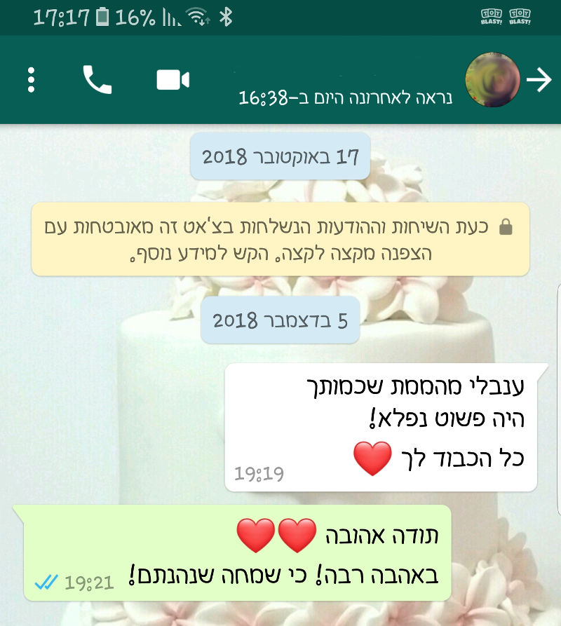 ביקורות מלקוחות לשירות נפלא