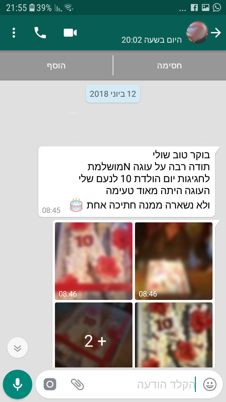 ביקורות מלקוחות לעוגה מושלמת