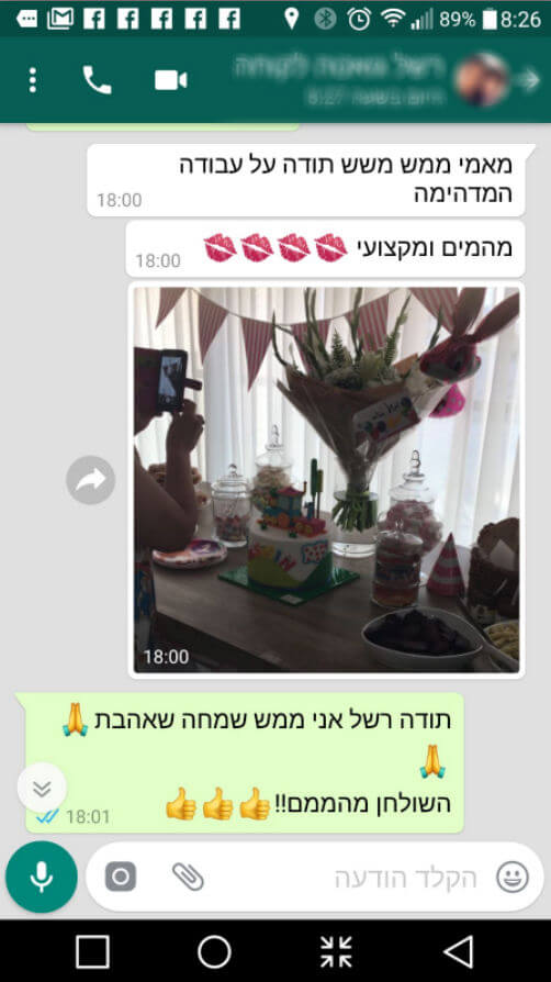 ביקורות מלקוחות לעוגה מקצועית