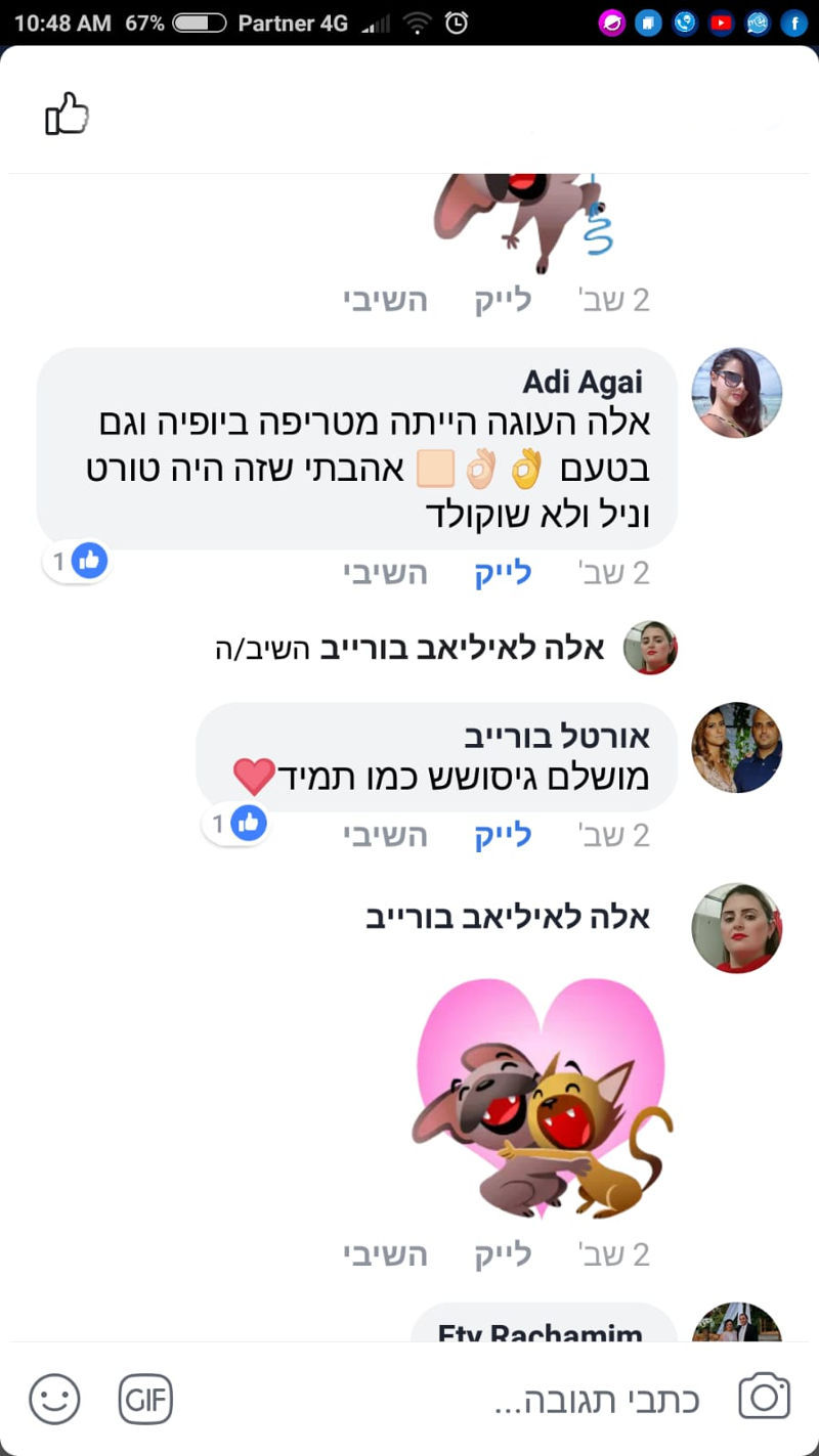 ביקורות מלקוחות לעוגה מושלמת