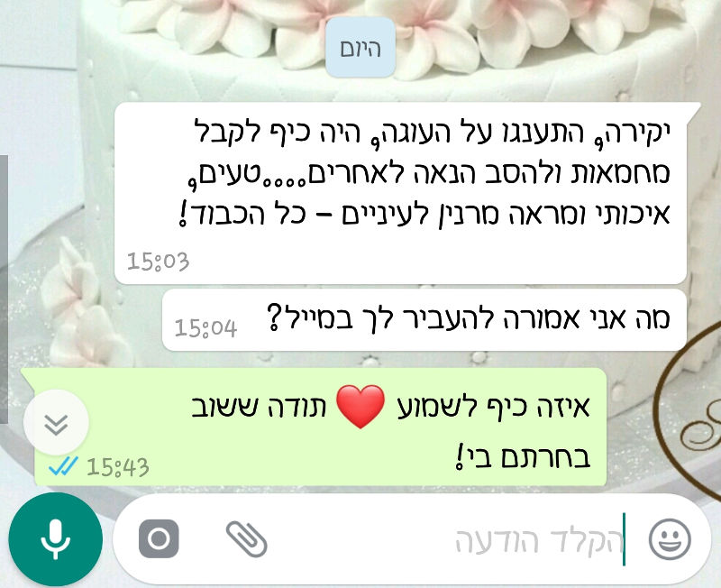 ביקורות מלקוחות לעוגה איכותית