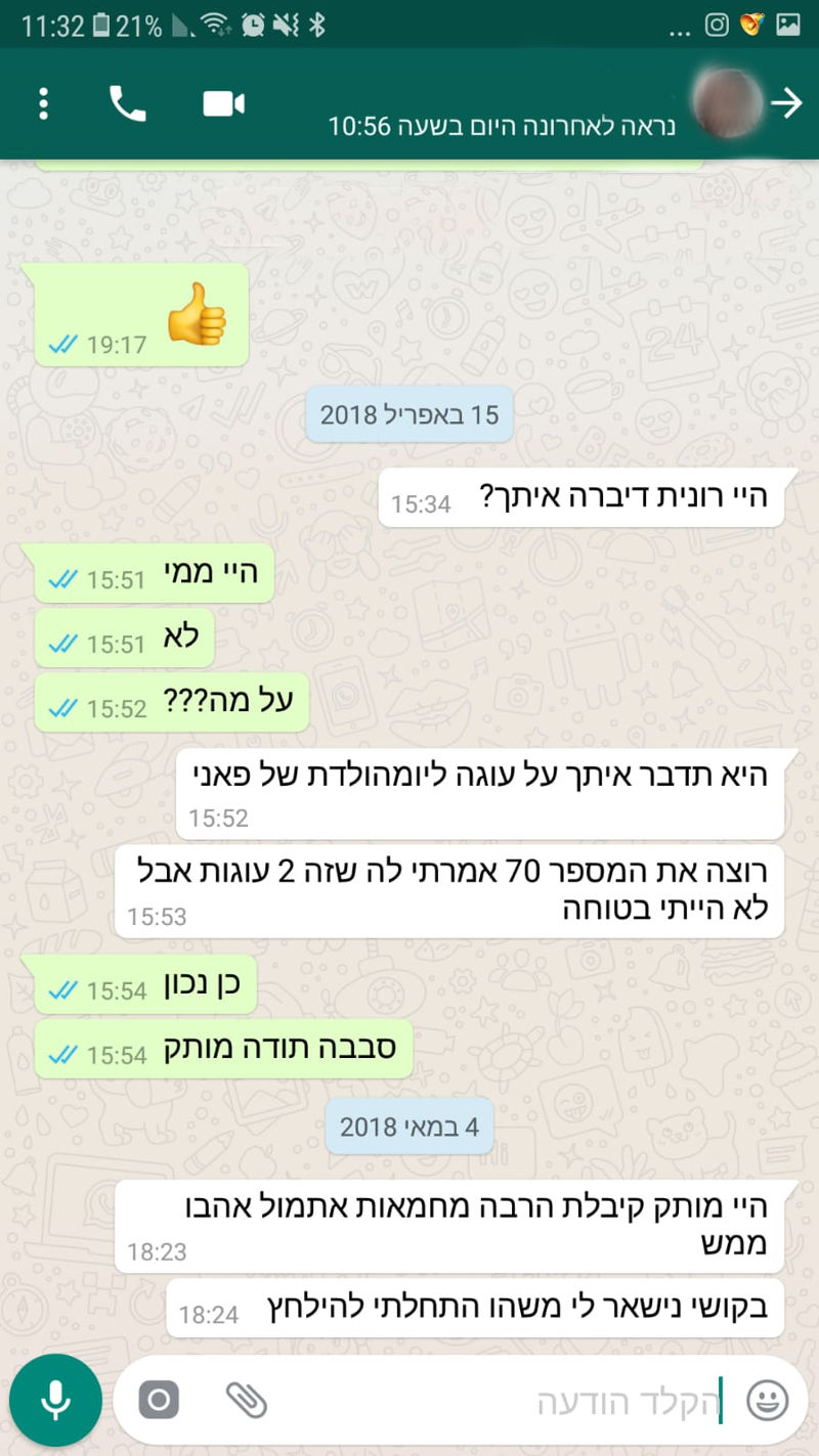 ביקורות מלקוחות לעוגה מעולה