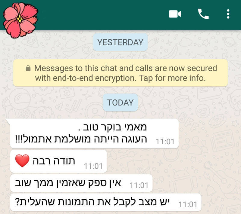 ביקורות מלקוחות לעוגה המושלמת