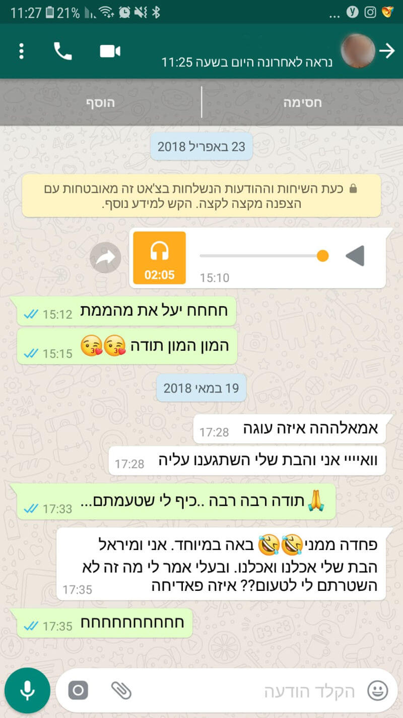 ביקורות מלקוחות לעוגה משגעת