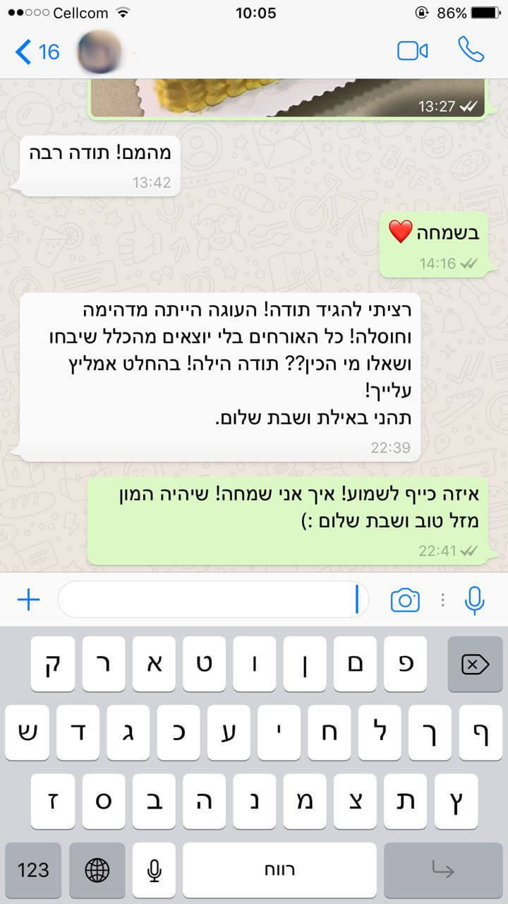 ביקורות מלקוחות לעוגה המדהימה