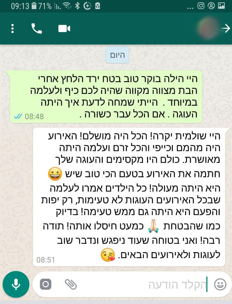 ביקורות מלקוחות לעוגת בת מצווה מעולה