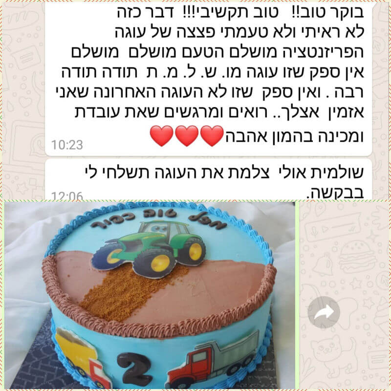 ביקורות מלקוחות לעוגת יום הולדת מושלמת