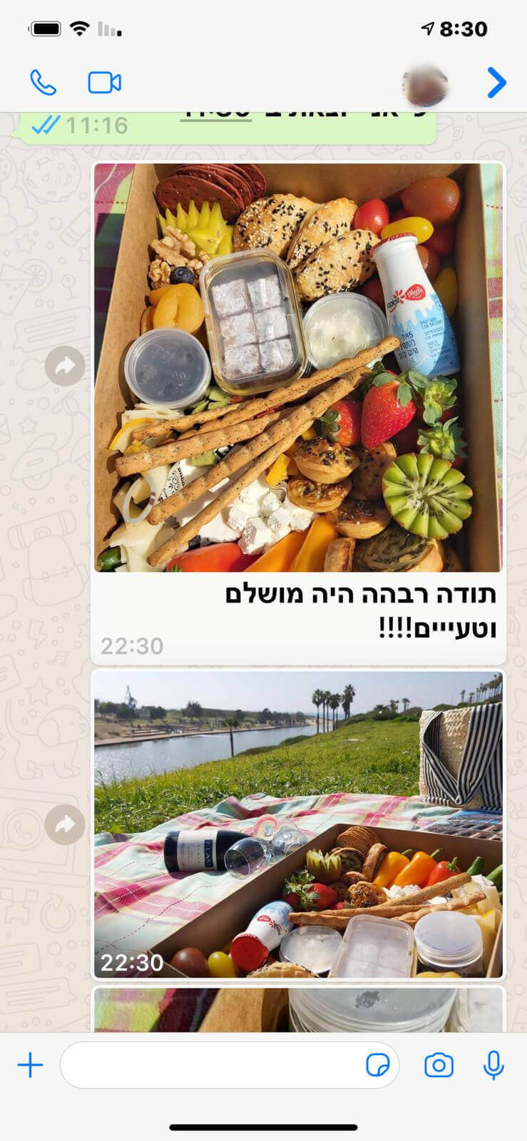 סלסלת פיקניק לארוחת בוקר של מירב קיסוס