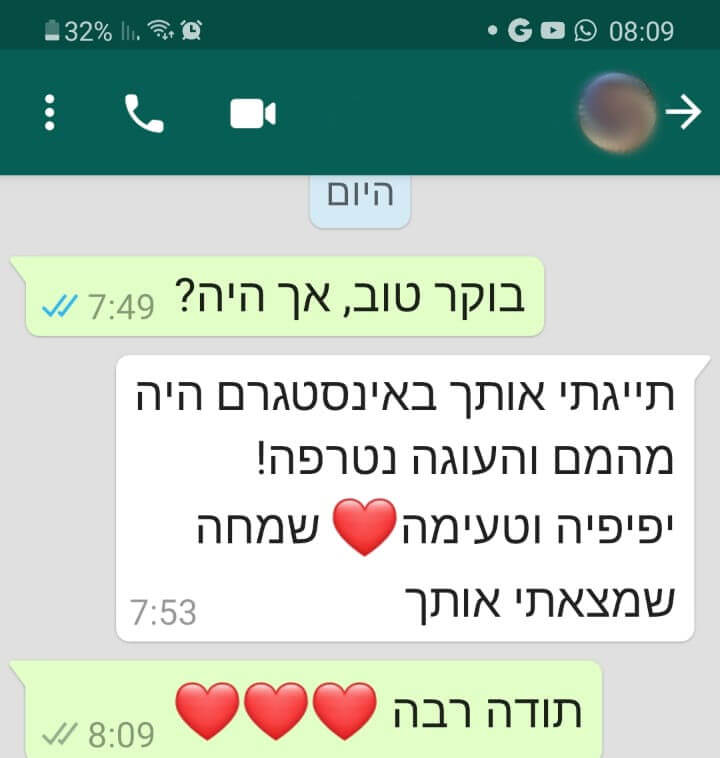 ביקורות מלקוחות לעוגה יפיפיה וטעימה