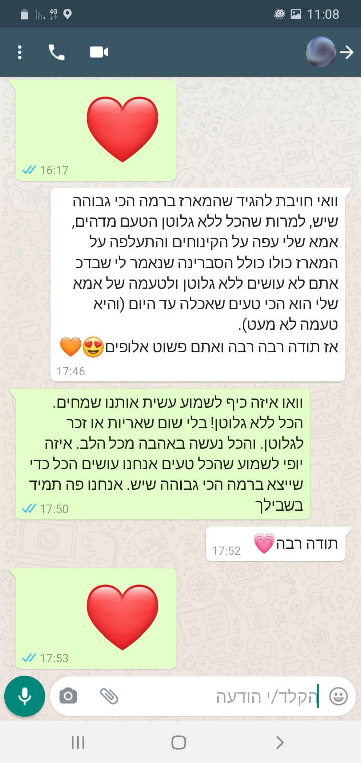 ביקורות מלקוחות למארז מדהים ללא גלוטן