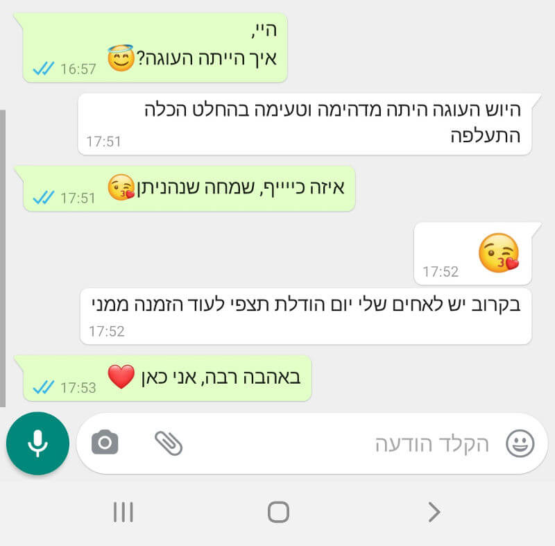 ביקורות מלקוחות לעוגה מדהימה לכלה