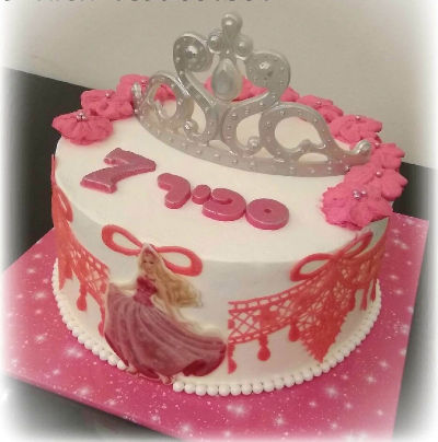 ברבי עוגת יום הולדת לבת