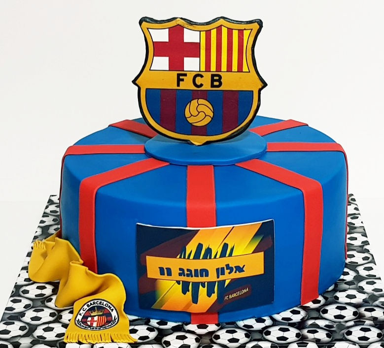 כדורגל עוגת ברצלונה