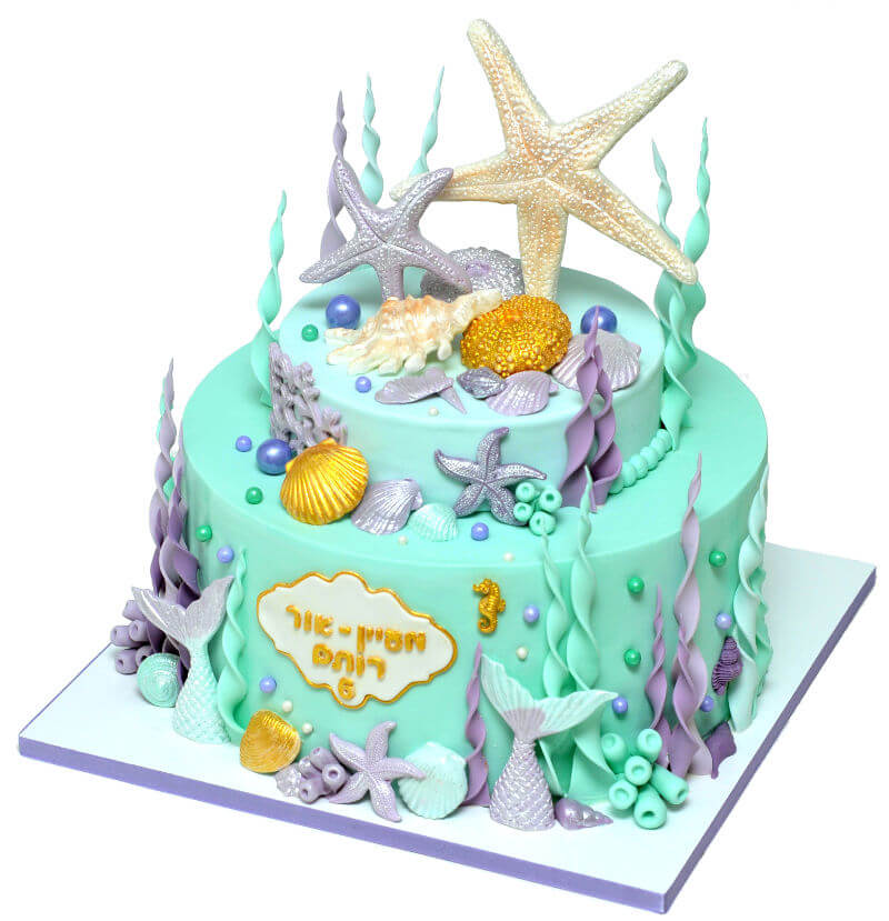 עוגת יום הולדת בעיצוב בת הים