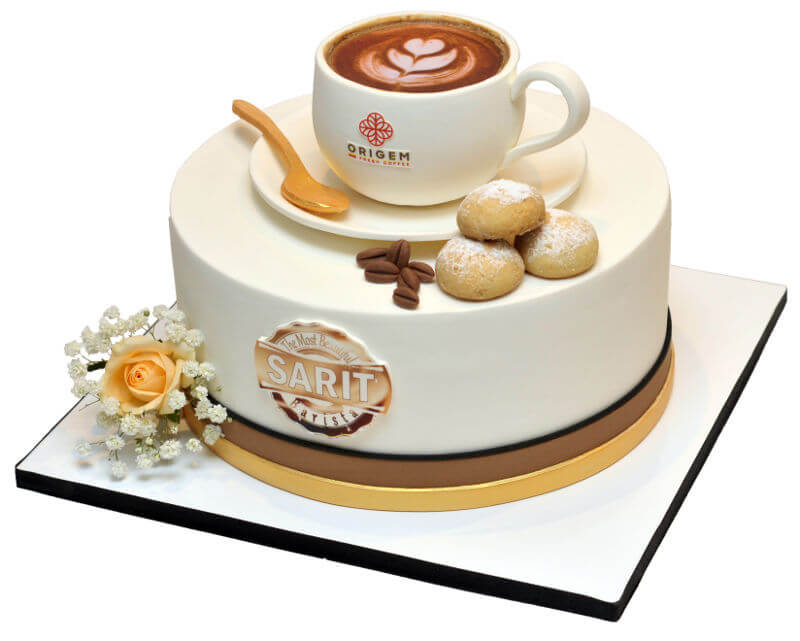 עוגה מיוחדת בעיצוב קפה