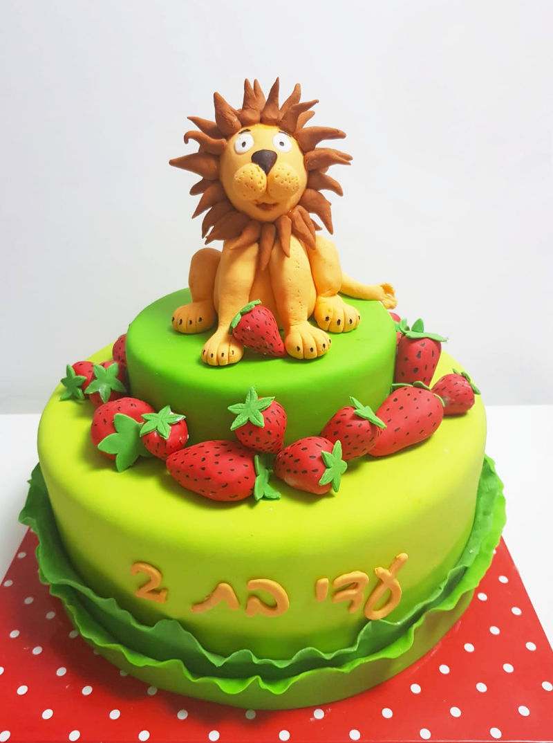 עוגה האריה שאהב תות