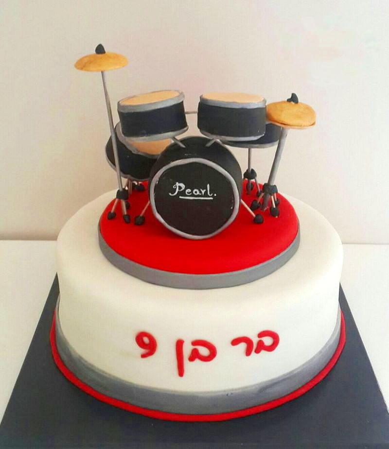 עוגת יום הולדת תופים