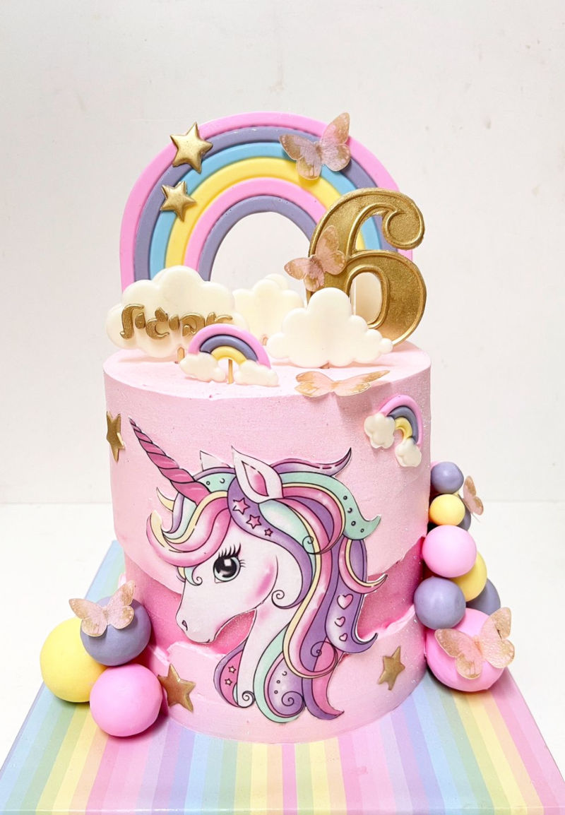 עוגה ליום הולדת בעיצוב מקסים של חד קרן