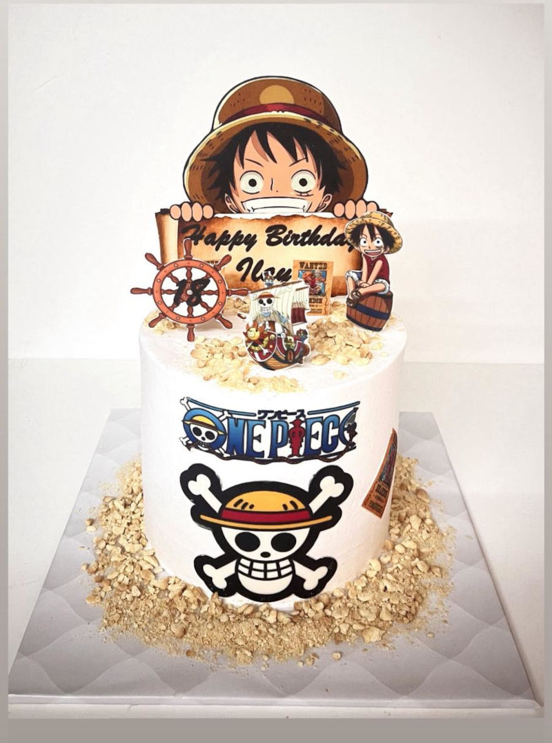 עוגה מעוצבת אנימה של לופי