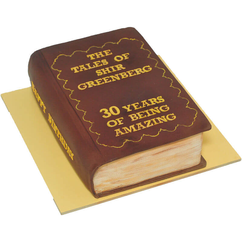 עוגה מעוצבת בצורת ספר