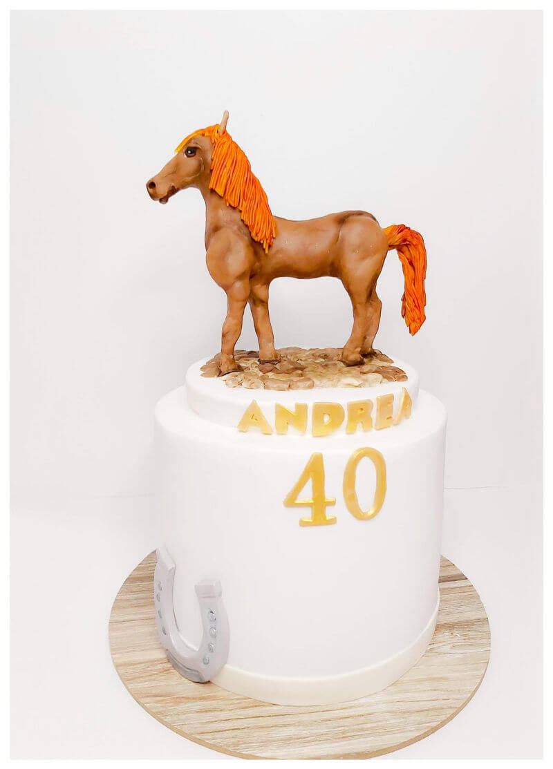 עוגה מעוצבת חיות עם סוס