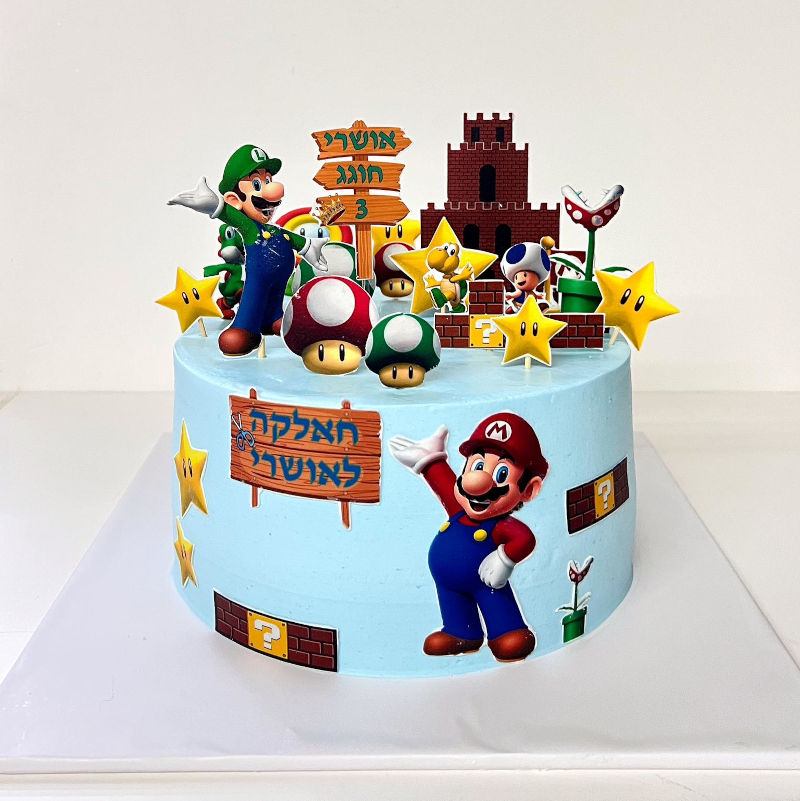 עוגה מעוצבת סופר מאריו לחאלקה
