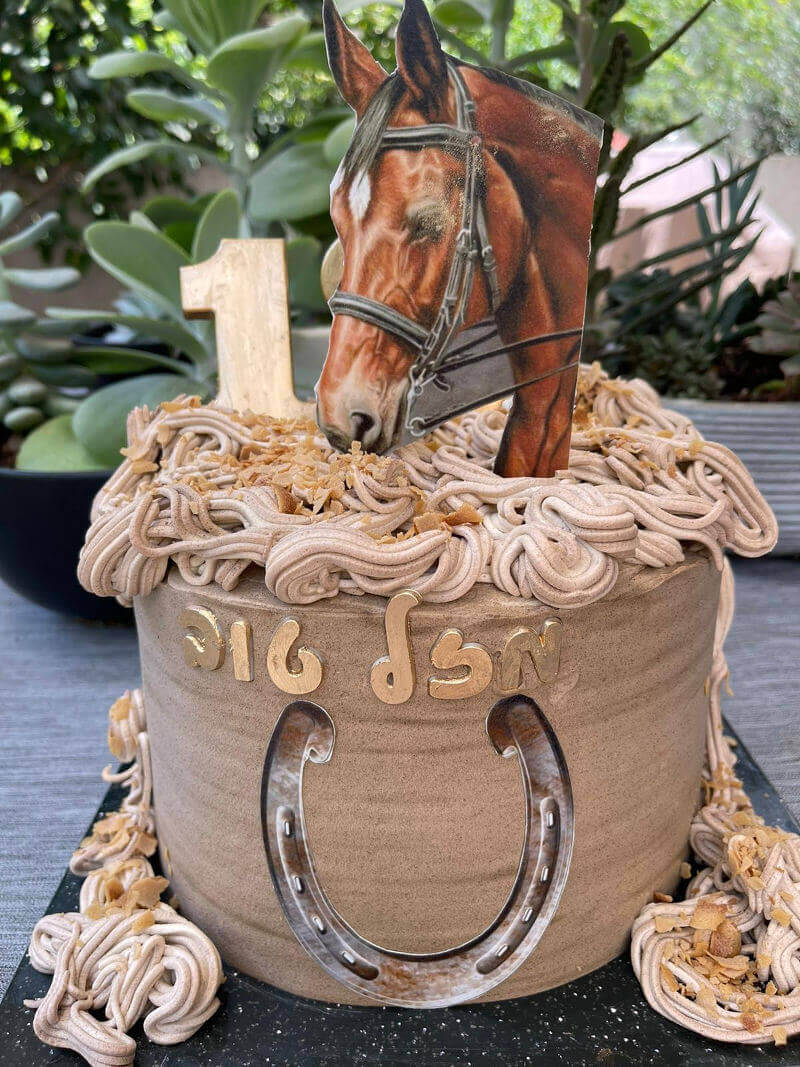 עוגה מעוצבת עם סוס