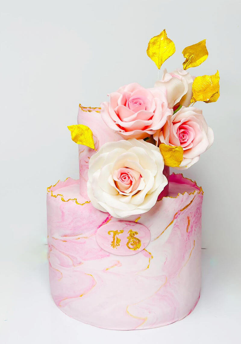 עוגה מעוצבת פרחים