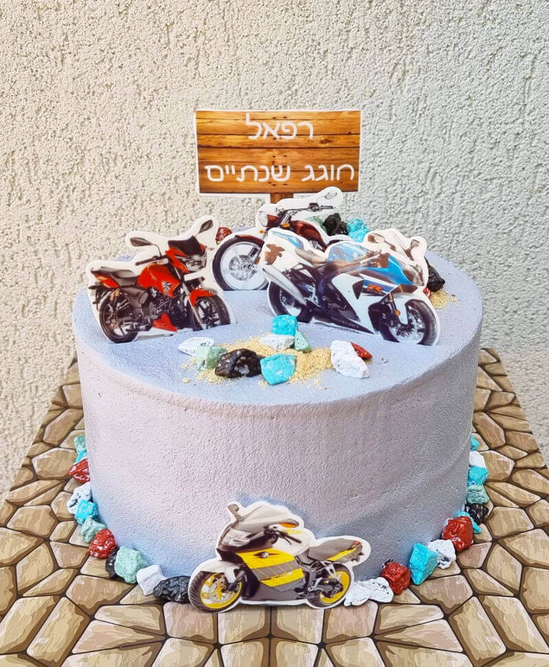 עוגת אופנועים ליום הולדת