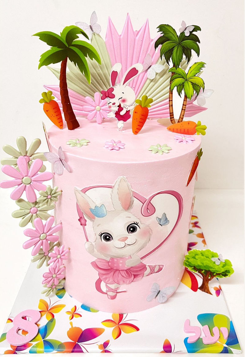 עוגת ארנבונים ליום הולדת בנות