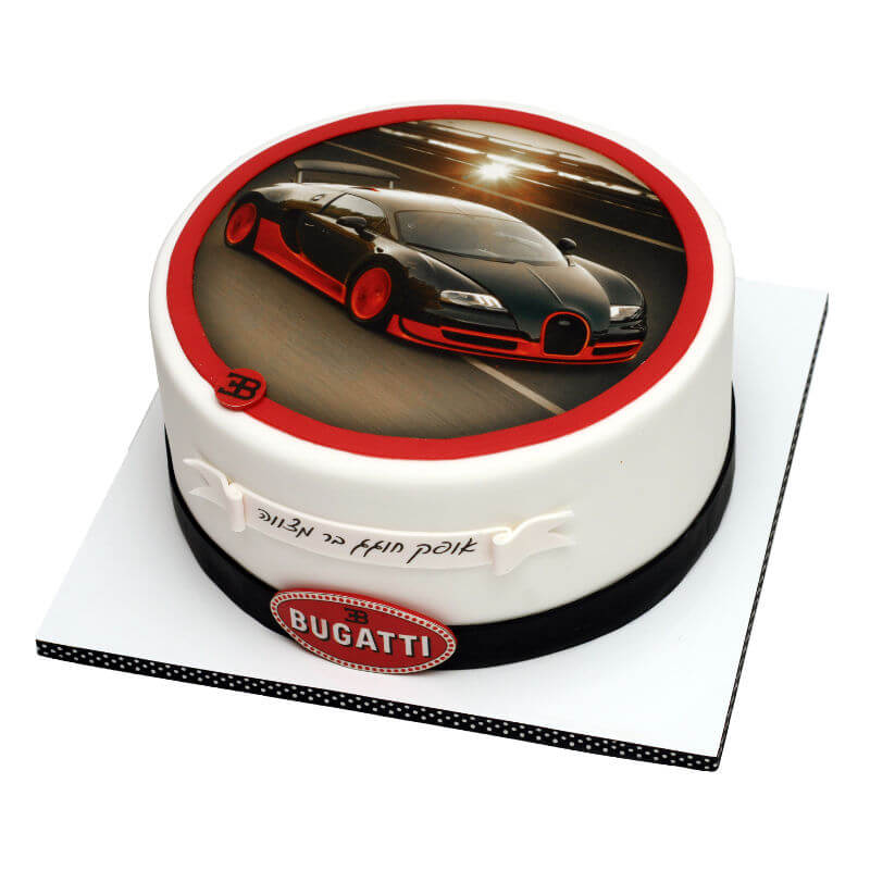 עוגת בר מצווה בעיצוב מכונית בוגאטי