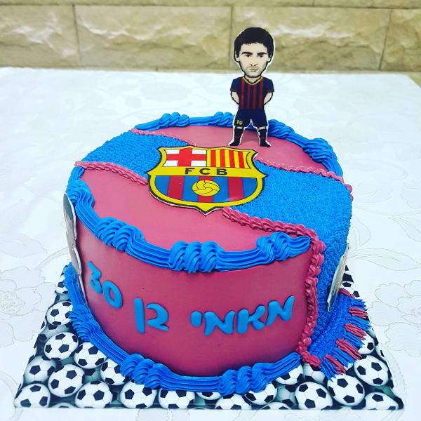 עוגת כדורגל ברצלונה