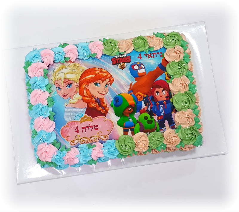 עוגת גן חצי חצי פרוזן ובראול סטארס
