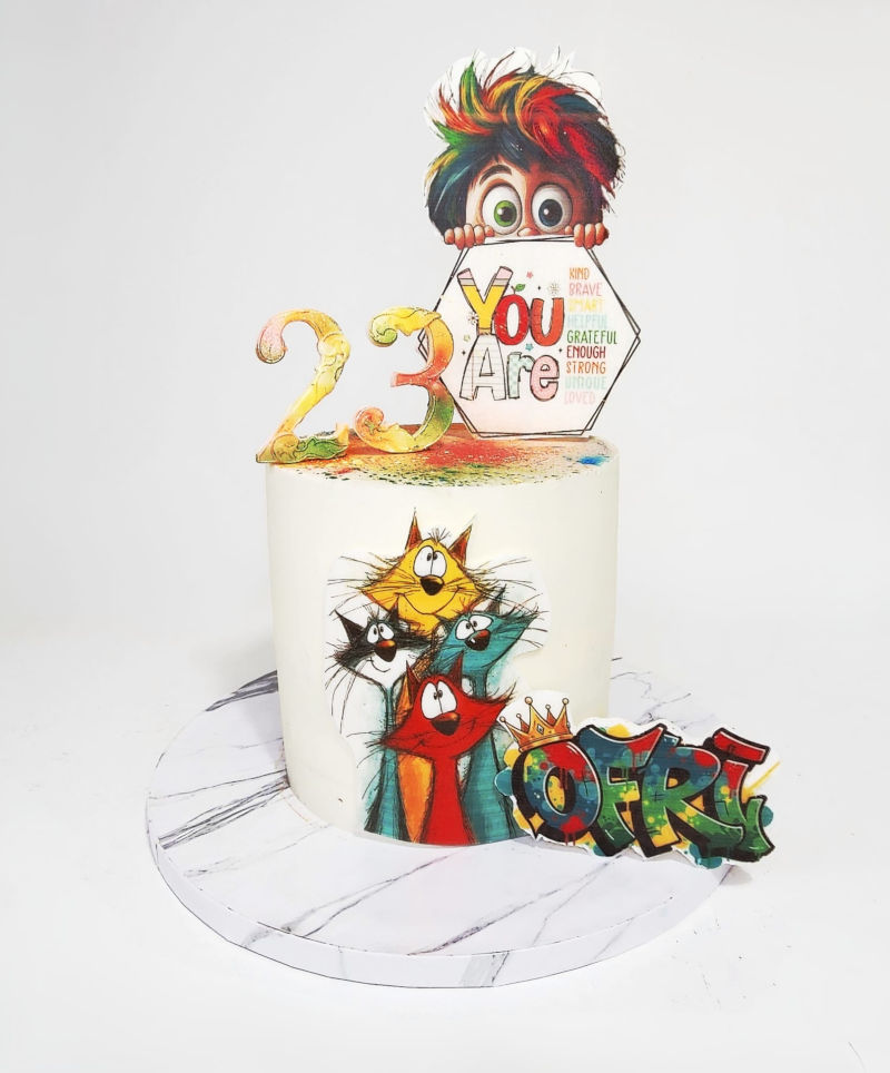 עוגת גרפיטי ליום הולדת