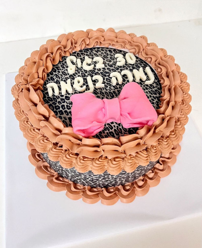 עוגת זילוף מנומר