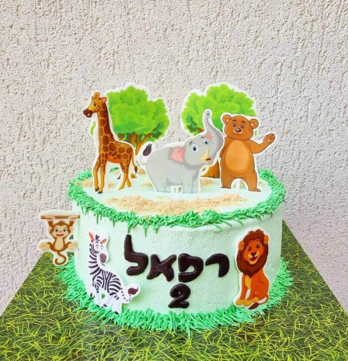 עוגת חיות ליום הולדת