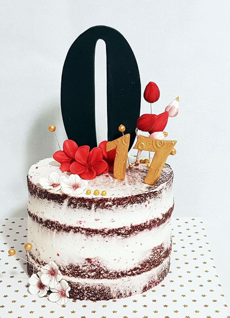 עוגת יום הולדת מעוצבת Red Velvet