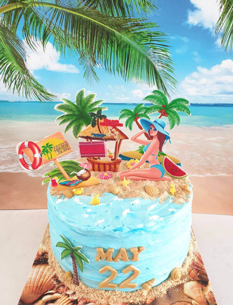 עוגת יום הולדת בחופשה