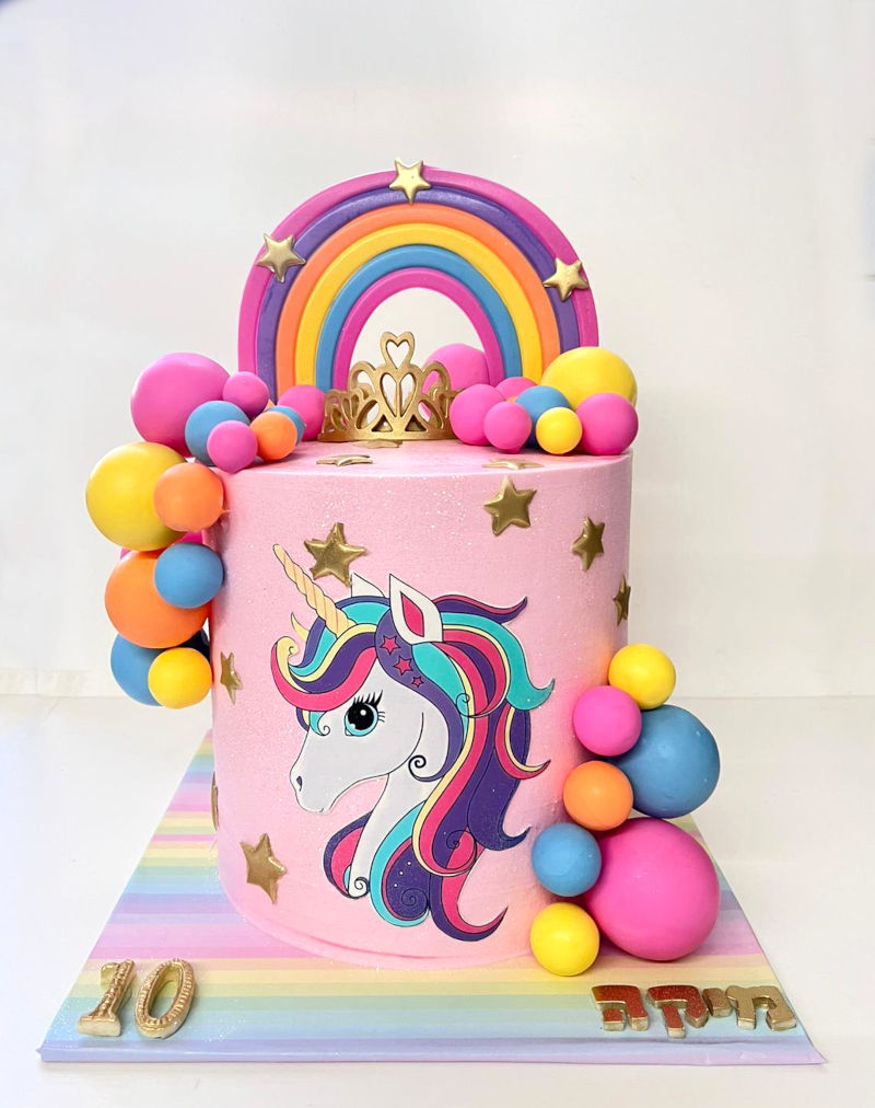 עוגת יום הולדת חד קרן