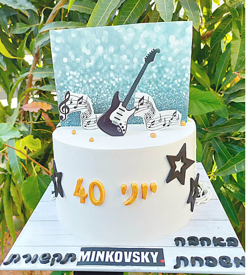 עוגת יום הולדת לגבר 40