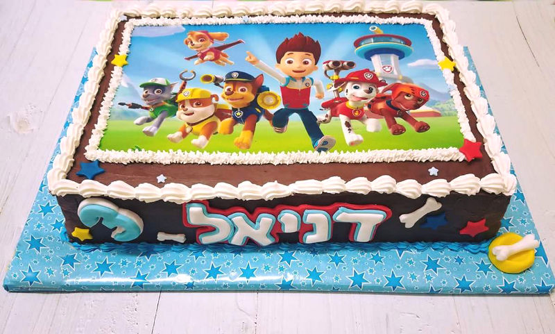 עוגת יום הולדת מלבנית מפרץ ההרפתקאות