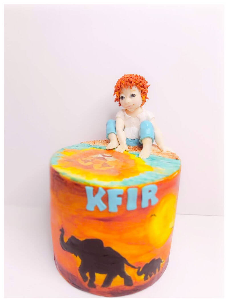 עוגת יום הולדת מעוצבת חיות