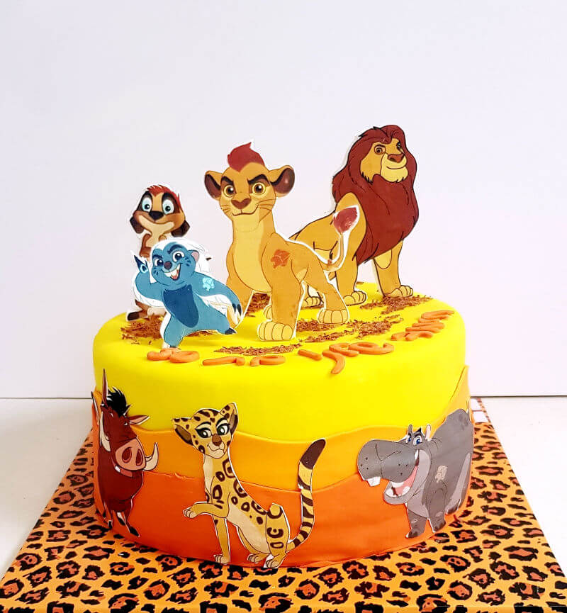עוגת יום הולדת משמר האריות