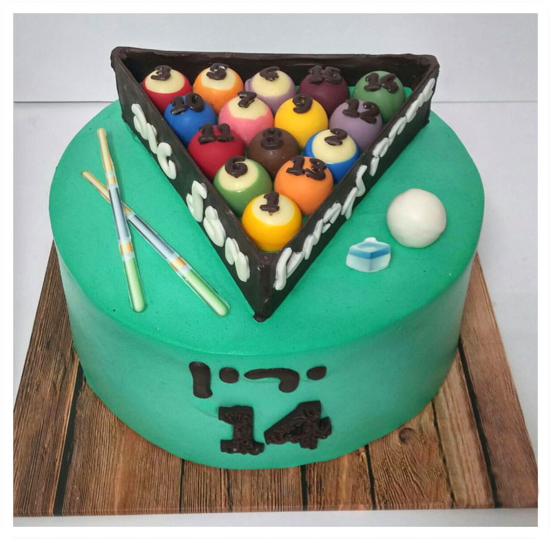 עוגת יום הולדת סנוקר