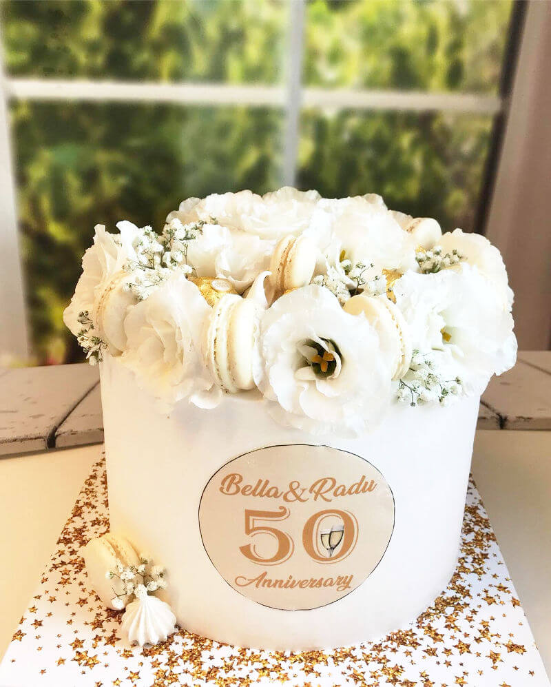 עוגת יום נישואין 50