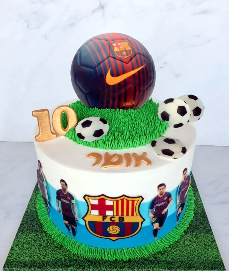 עוגת כדורגל פרווה נבחרת ברצלונה