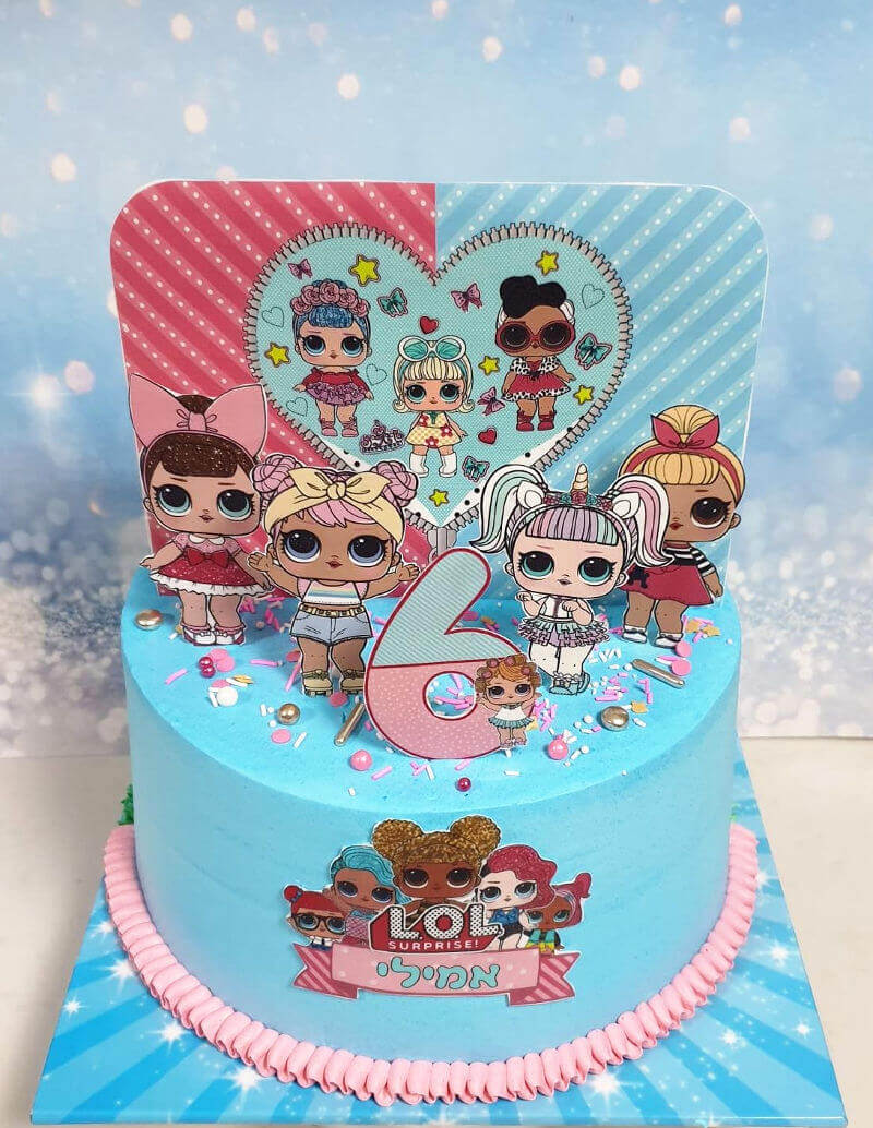 עוגת בובות לול LOL ליום הולדת
