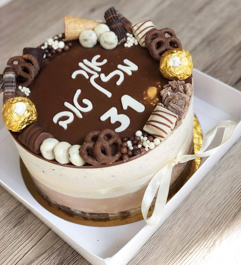 עוגת מוסים מעוצבת שוקולד ואוריאו