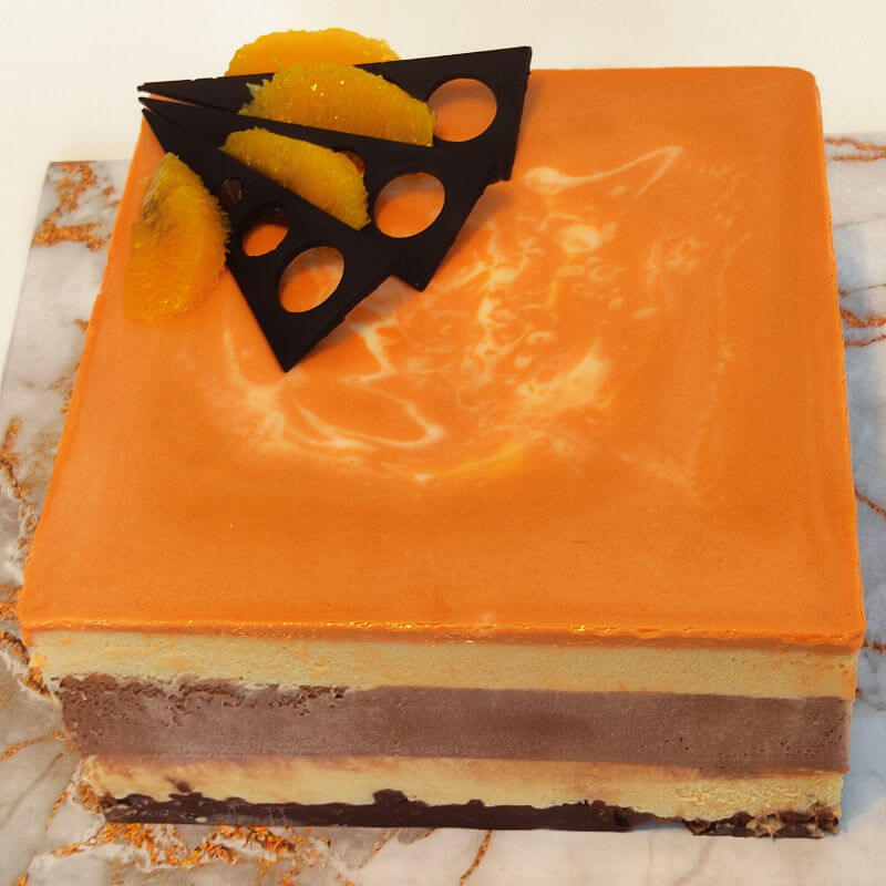 עוגת מוסים של שוקולד תפוז