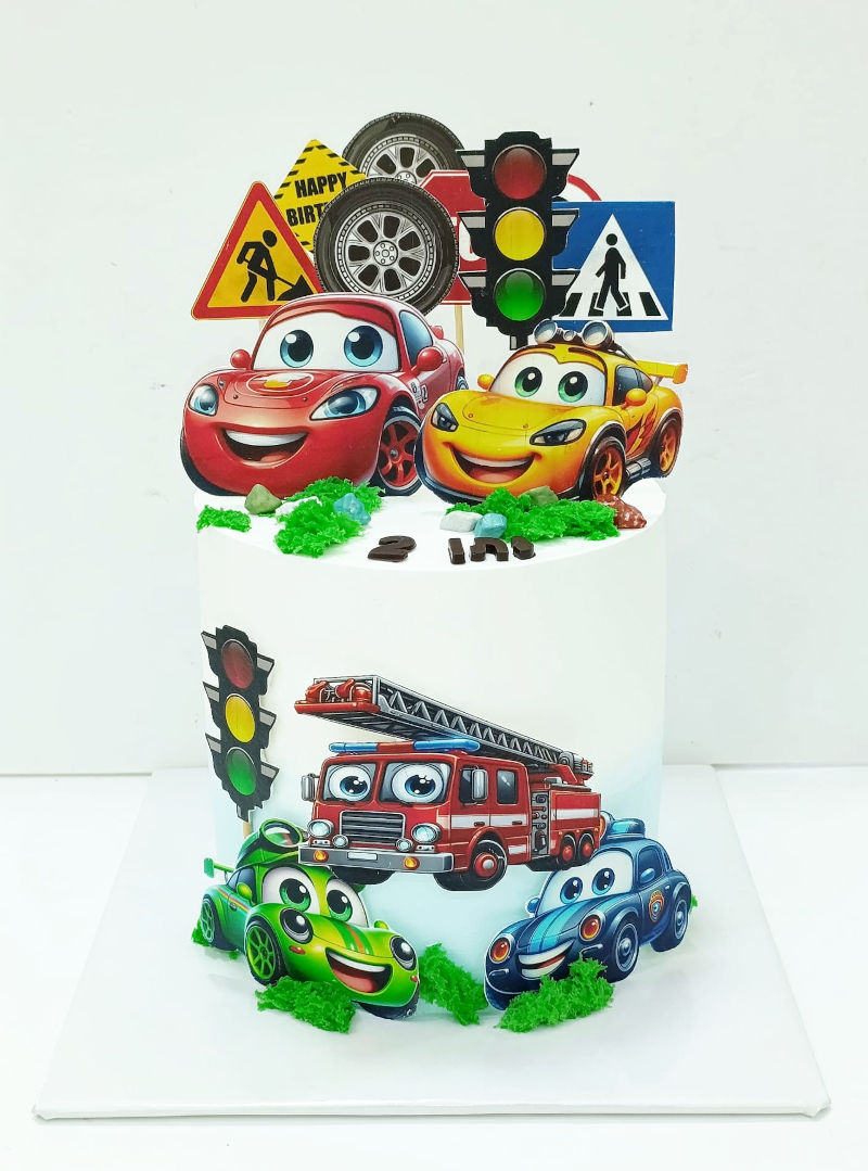 עוגת מכוניות מעוצבת ספידי